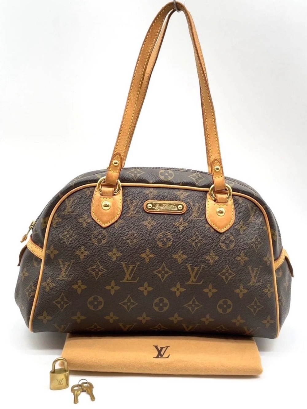 Louis Vuitton Monogram Canvas Shoulder Bag with Vachetta Trim